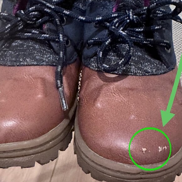 Carters Boots Rugged Lace Up w Strap Closure Textured Knit Upper Size Boy 11 M - Picture 4 of 16